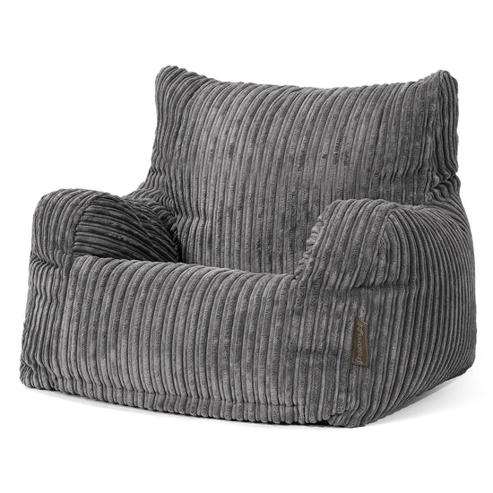 Poltrona Sacco, Pouf - Velluto a Coste Ardesia 01