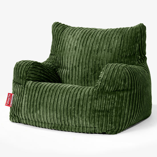 Josephine Poltrona Sacco, Pouf - Velluto a Coste Verde Foresta 01
