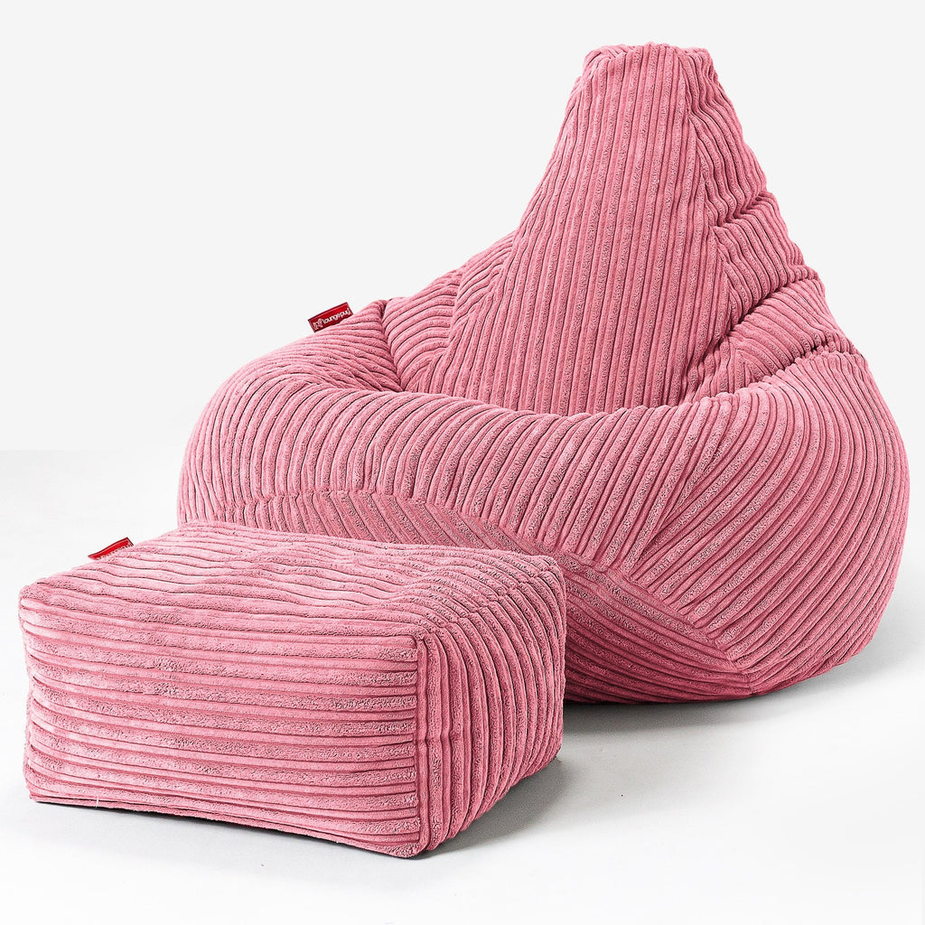 Poltrona Sacco Pouf 'Gioco' - Corda Classica Corallo 01