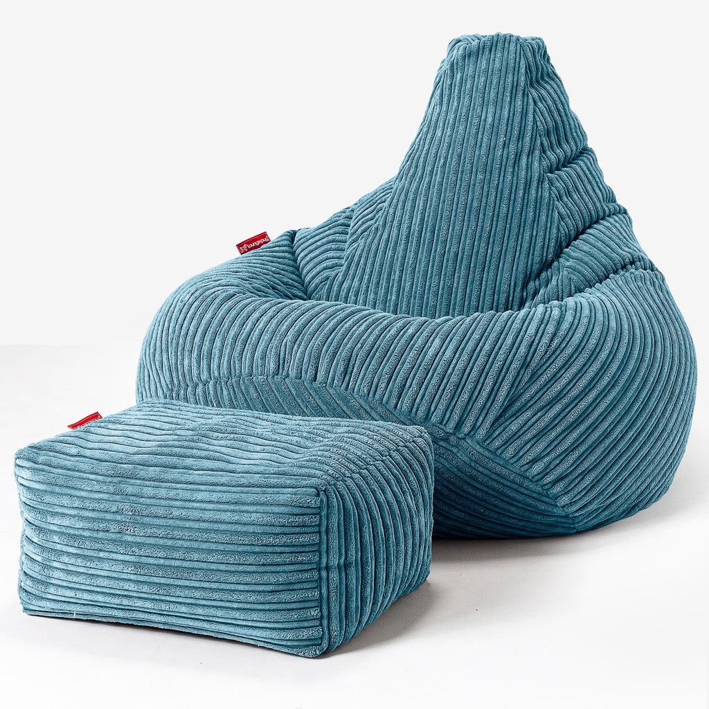 Poltrona Sacco Pouf 'Gioco' - Corda Classica Egeo Blu 01