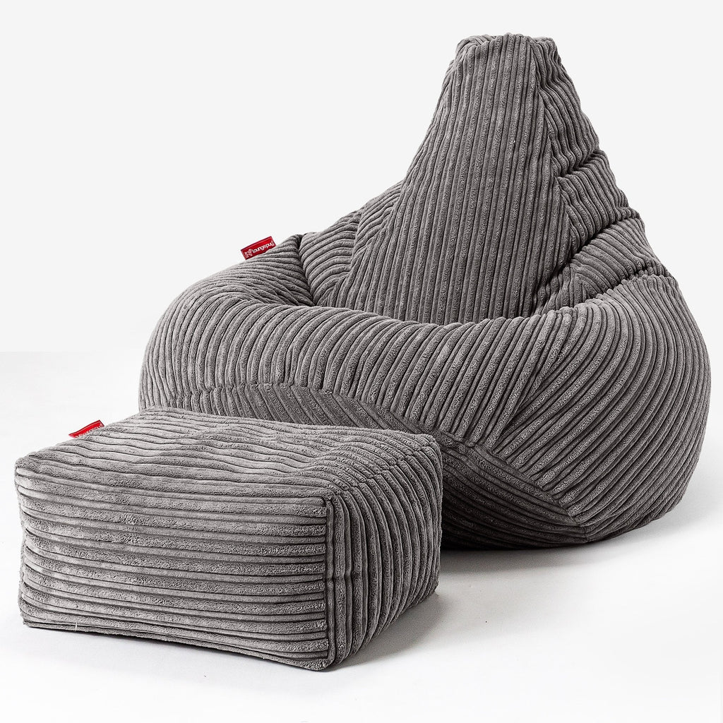 Poltrona Sacco Pouf 'Gioco' - Corda Classica Grafite 01