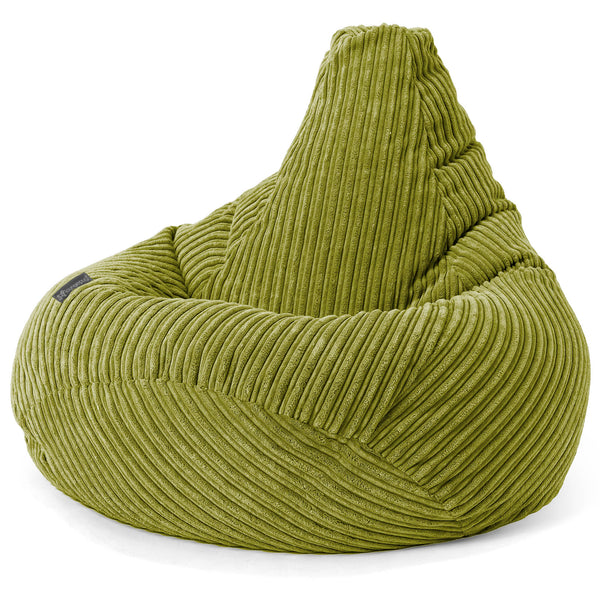 Poltrona Sacco Pouf 'Gioco' - Velluto a Coste Lime 01