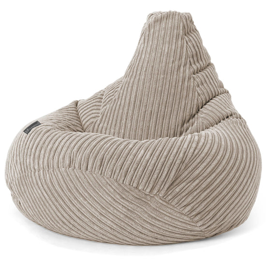 Poltrona Sacco Pouf 'Gioco' - Velluto a Coste Visone 02