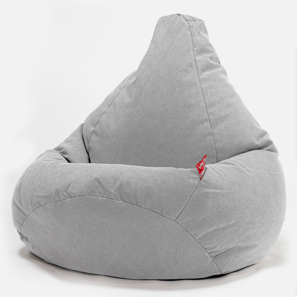 Poltrona Sacco Pouf 'Gioco' - Denim Effetto Consumato Grigio 02