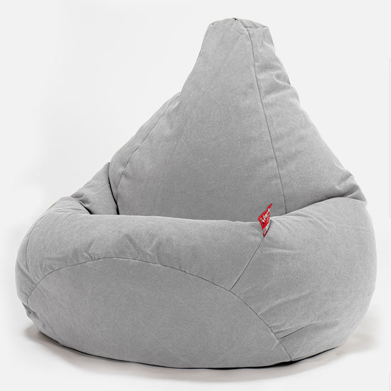 Poltrona Sacco Pouf 'Gioco' - Denim Effetto Consumato Grigio 02
