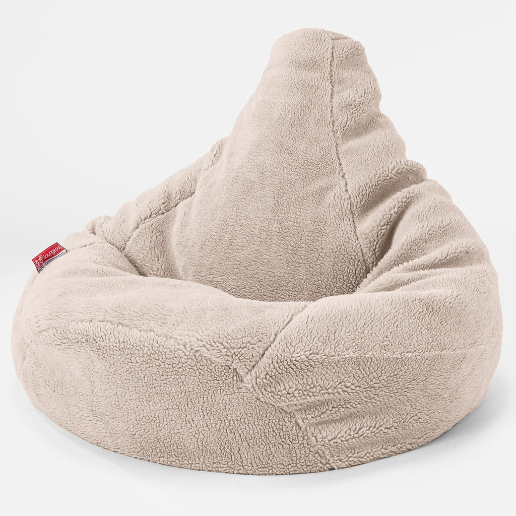 Poltrona Sacco Pouf 'Gioco' - Eco-pelliccia Orsacchiotto Visone 01