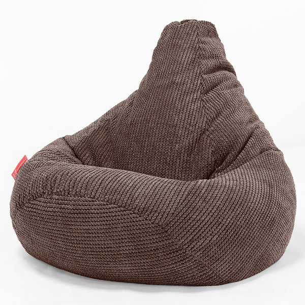 Poltrona Sacco Pouf 'Gioco' - Pompon Cioccolato 01