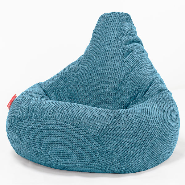 Poltrona Sacco Pouf 'Gioco' - Pompon Egeo Blu 01