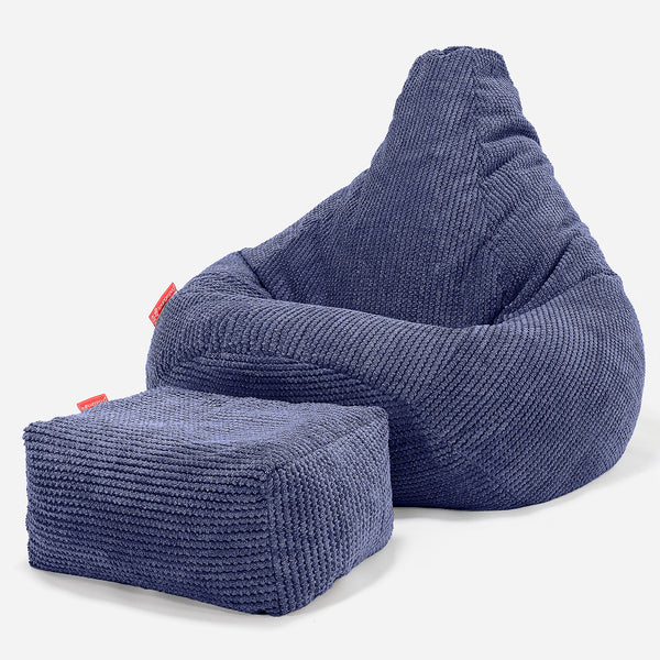 Poltrona Sacco Pouf 'Gioco' - Pompon Viola 01