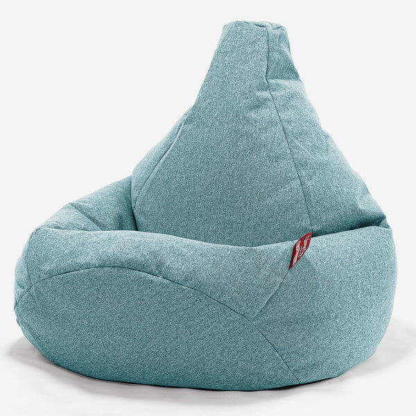 Poltrona Sacco Pouf 'Gioco' - Tessuto in Lana Interalli Acqua 01