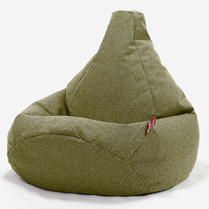Poltrona Sacco Pouf 'Gioco' - Tessuto in Lana Interalli Lime 02