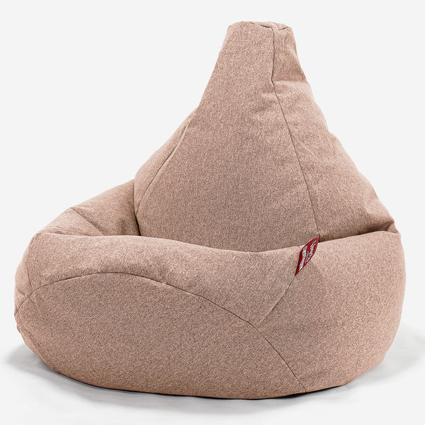 Poltrona Sacco Pouf 'Gioco' - Tessuto in Lana Interalli Sabbi 01