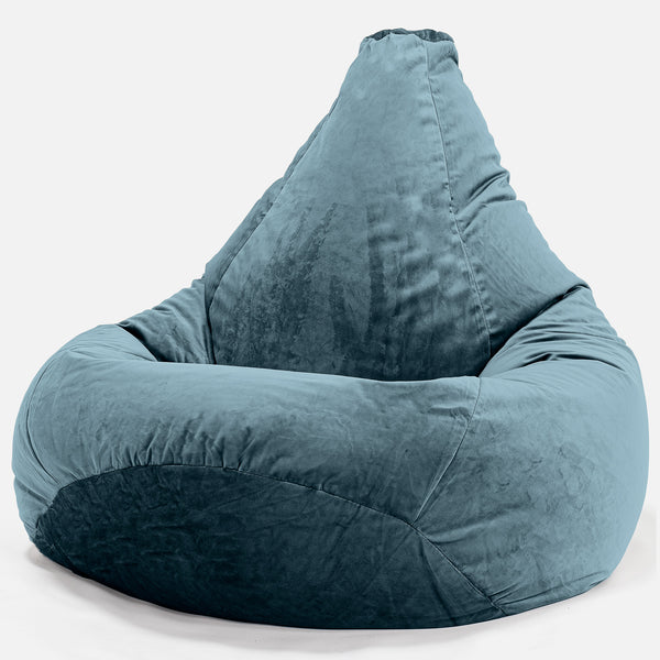 Poltrona Sacco Pouf 'Gioco' - Velluto Alzavola 01