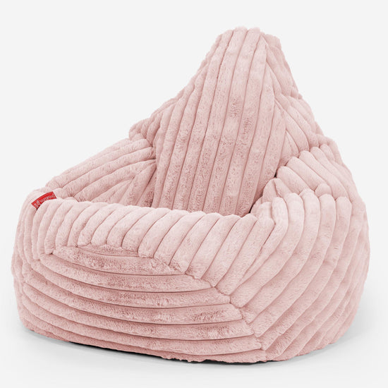 Poltrona Sacco Pouf 'Gioco' - Velluto Felpato Ultra Morbido Rosa Antico 02