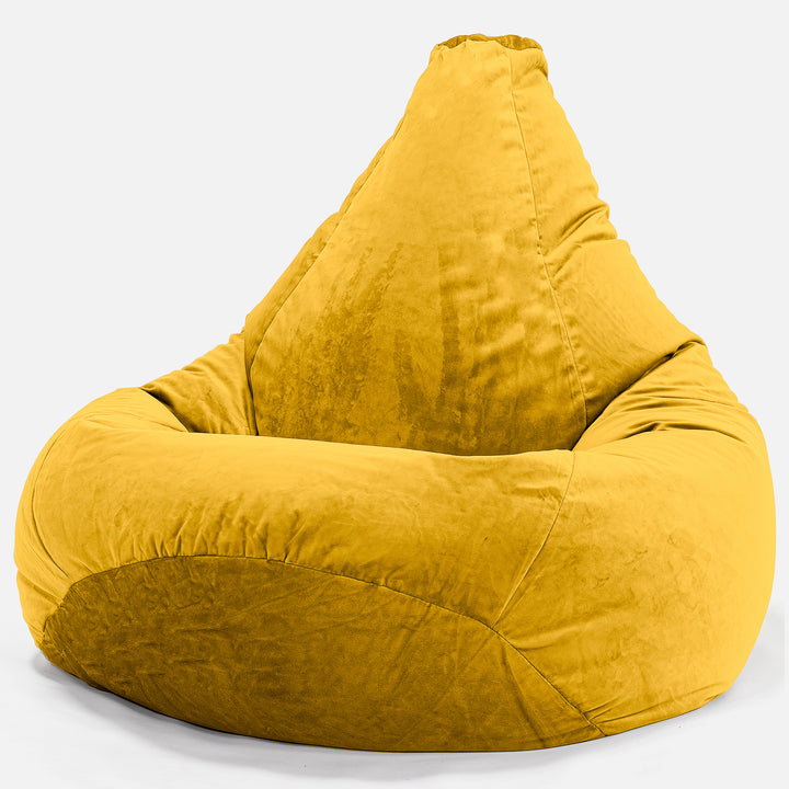Poltrona Sacco Pouf 'Gioco' - Velluto Oro 02