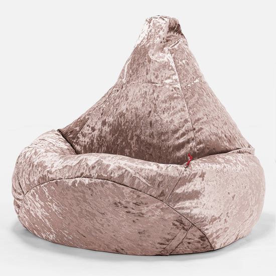 Poltrona Sacco Pouf 'Gioco' - Velluto Vintage Tartufo 02