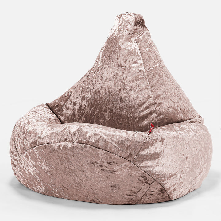 Poltrona Sacco Pouf 'Gioco' - Velluto Vintage Tartufo 02