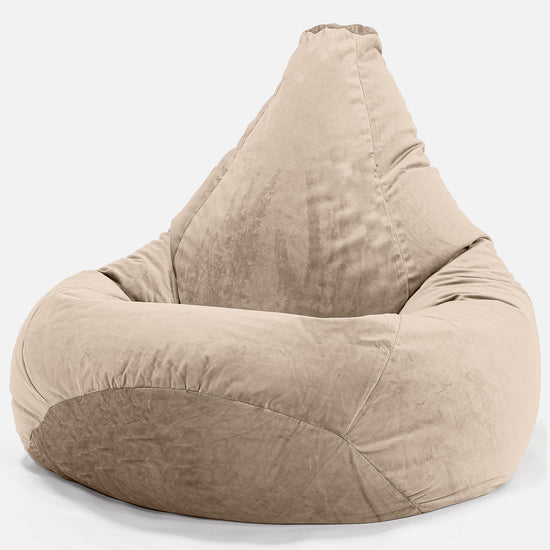 Poltrona Sacco Pouf 'Gioco' - Velluto Visone 02