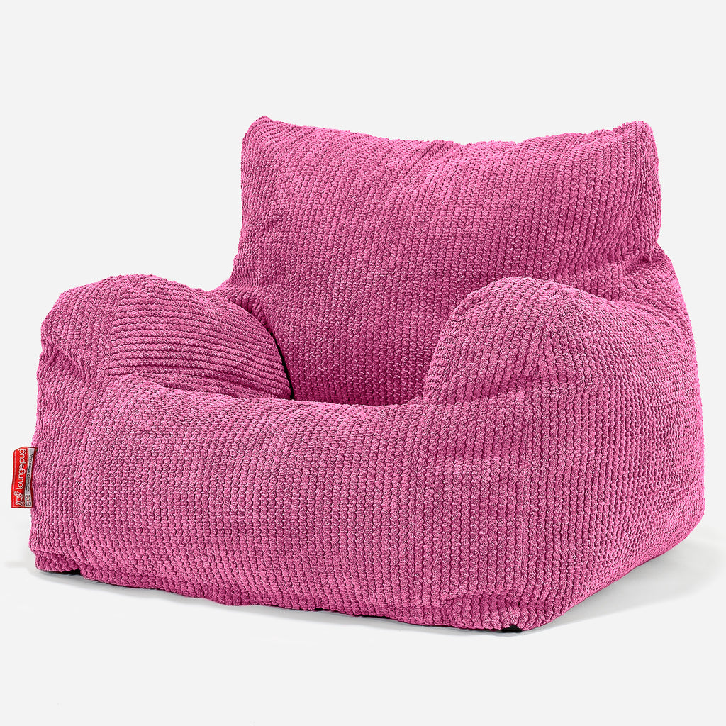 Poltrona Sacco,  Pouf - Pompon Rosa 01