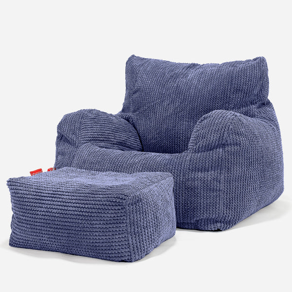 Poltrona Sacco,  Pouf - Pompon Viola 01