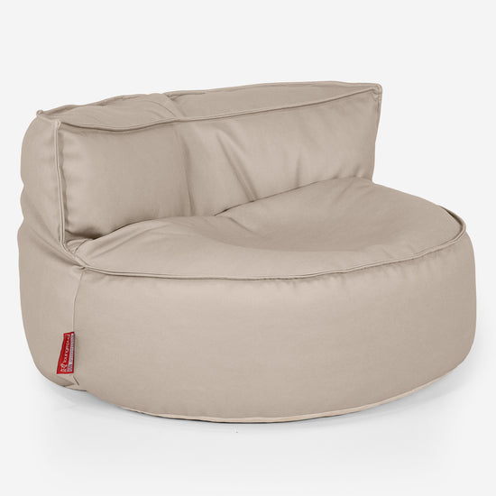 Pouf Divano Chloe - Pelle Vegana Avorio 01