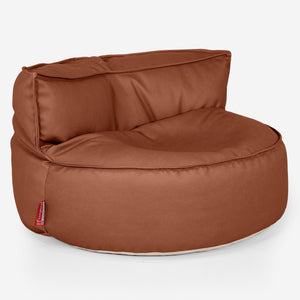 Pouf Divano Chloe - Pelle Vegana Castagno