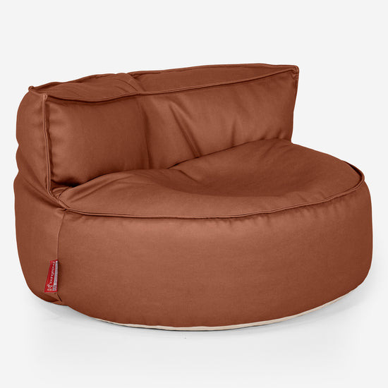 Pouf Divano Chloe - Pelle Vegana Castagno 01