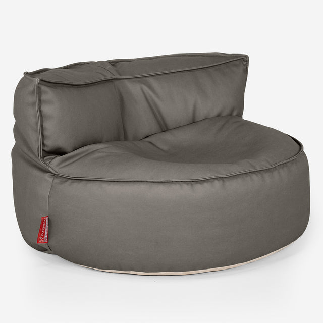 Pouf Divano Chloe - Pelle Vegana Grigio 01
