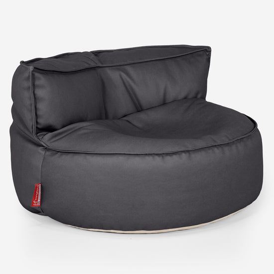Pouf Divano Chloe - Pelle Vegana Nero 01