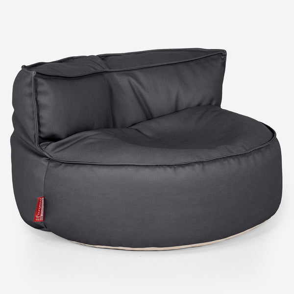 Pouf Divano Chloe - Pelle Vegana Nero 01