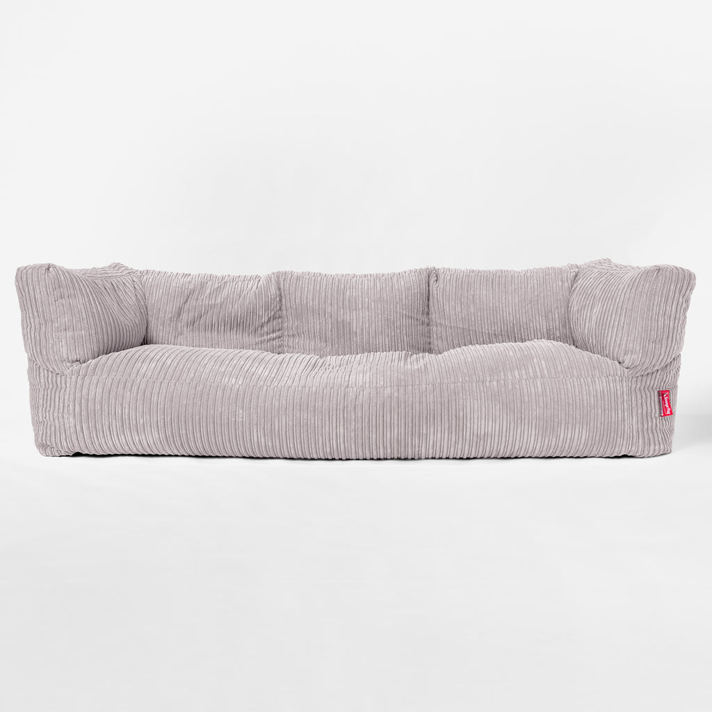 Albert Pouf Divano 3 posti - Corda Classica Alluminio Argento 01