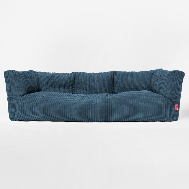 Albert Pouf Divano 3 posti - Velluto a Coste Navy 01