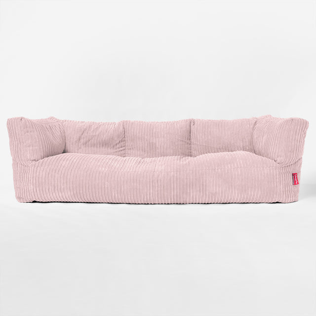 Albert Pouf Divano 3 posti - Velluto a Coste Rosa Cipria 01