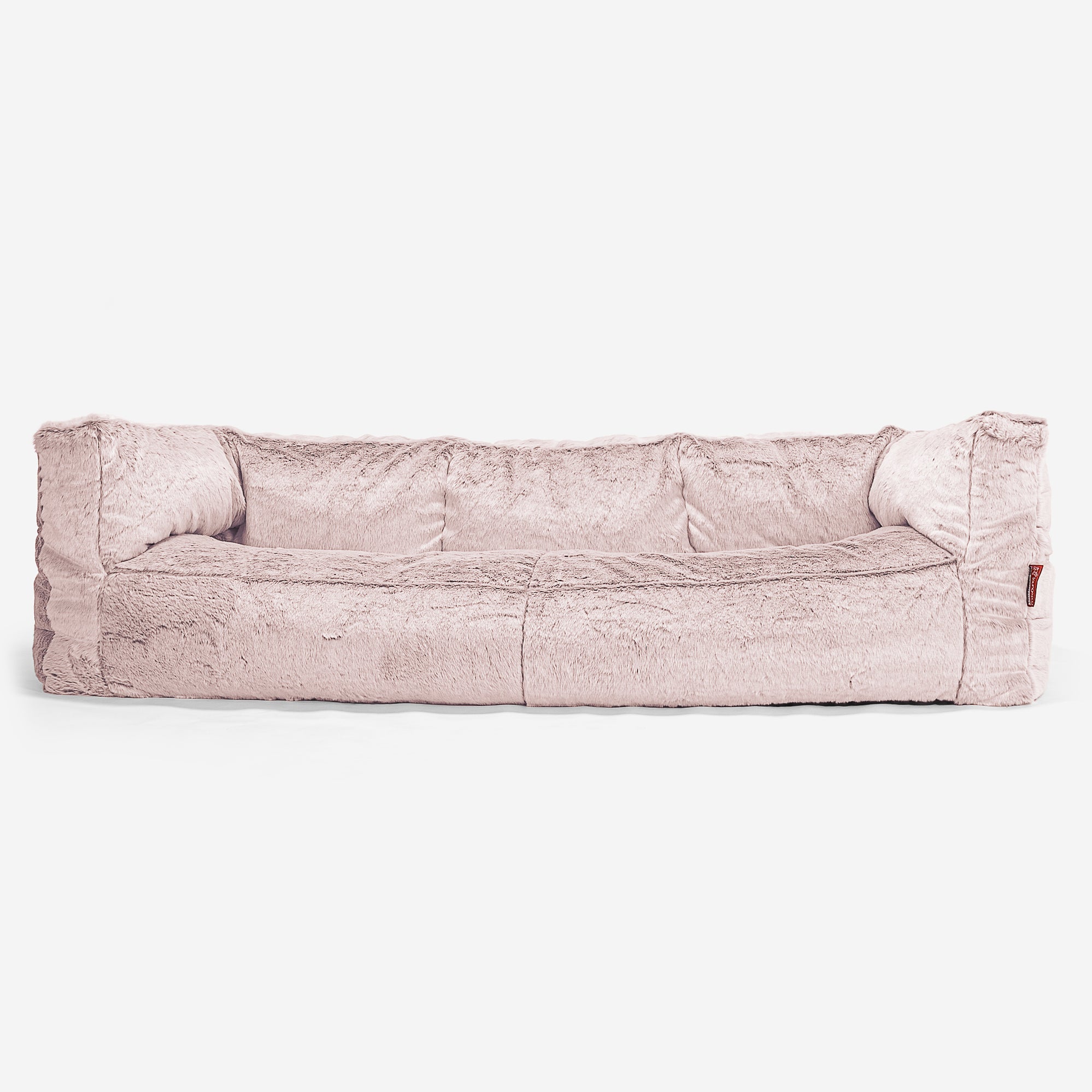Pouf poggiapiedi rotondo Icon, in pelliccia sintetica lussuoso di coniglio beige, soggiorno, camera da letto, 55x55cm Oeko-Tex® | Leroy Merlin