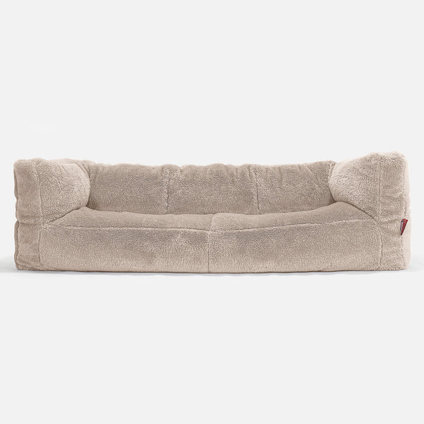 Albert Pouf Divano 3 posti - Eco-pelliccia Orsacchiotto Visone 01