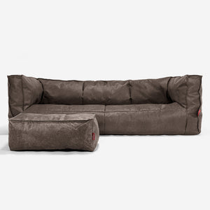 Lounge Pug Poltrona a Sacco Gigante Giant per Bambini 3-8 anni Velluto a Coste Egeo Blu– Big