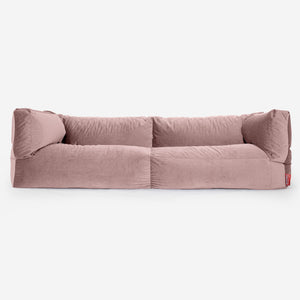 Albert Pouf Divano 3 posti - Velluto Rosa