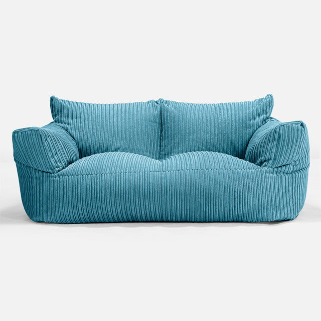 Divano a Sacco Josephine - Velluto a Coste Egeo Blu 01
