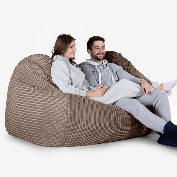 Pouf Divano Gigante - Velluto a Coste Moca 02