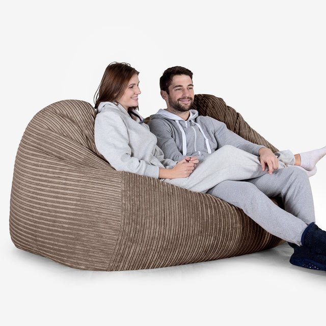 Pouf Divano Gigante - Velluto a Coste Moca 02