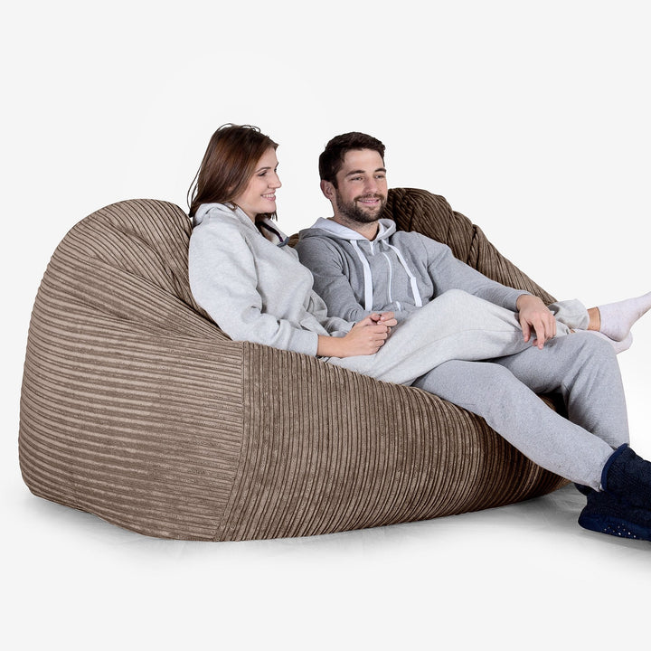 Pouf Divano Gigante - Velluto a Coste Moca 02