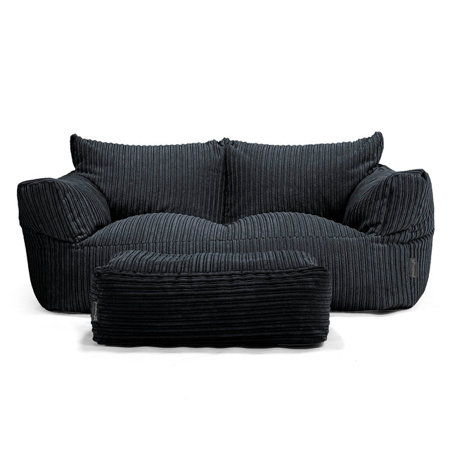 Divano a Sacco Josephine - Velluto a Coste Nero 02