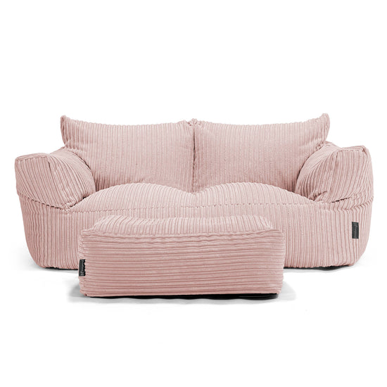 Divano a Sacco Josephine - Velluto a Coste Rosa Cipria 02