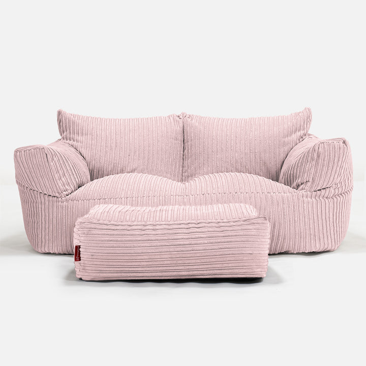 Divano a Sacco Josephine - Velluto a Coste Rosa Cipria 02