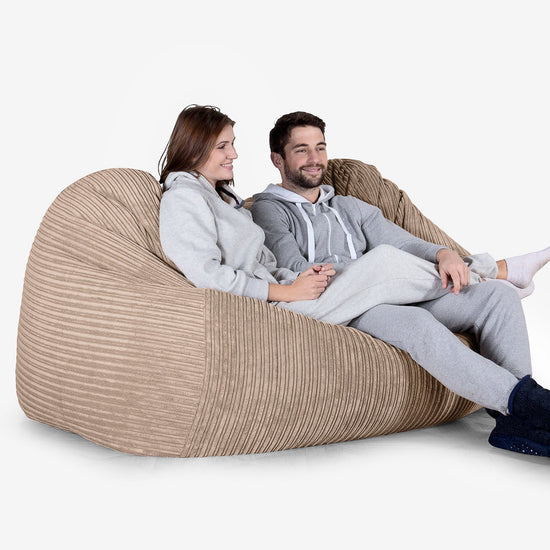 Pouf Divano Gigante - Velluto a Coste Sabbi 02