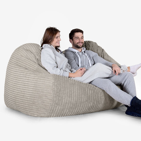 Pouf Divano Gigante - Velluto a Coste Visone 02