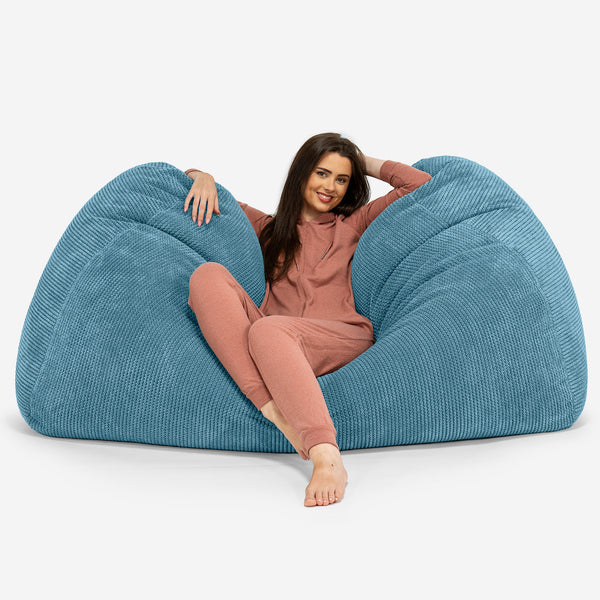 Pouf Divano Gigante - Pompon Egeo Blu 02