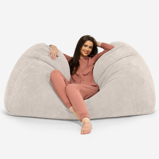 Pouf Divano Gigante - Pompon Panna 02