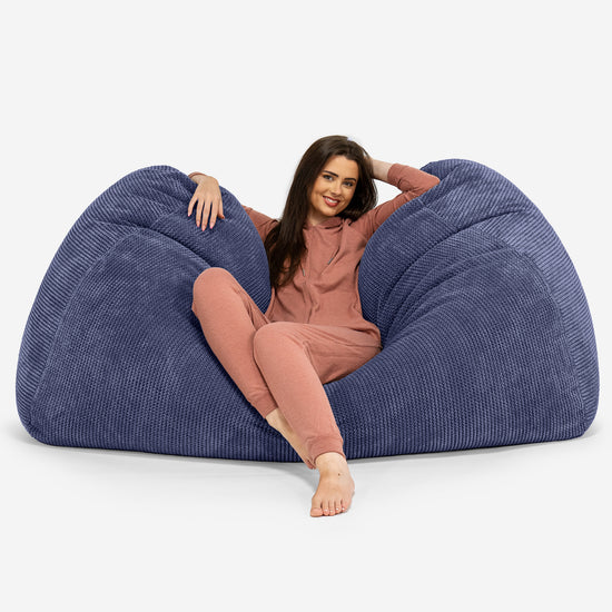 Pouf Divano Gigante - Pompon Viola 02