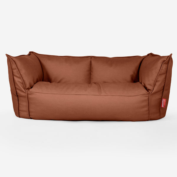 Pouf Divano Ruben - Pelle Vegana Castagno 01